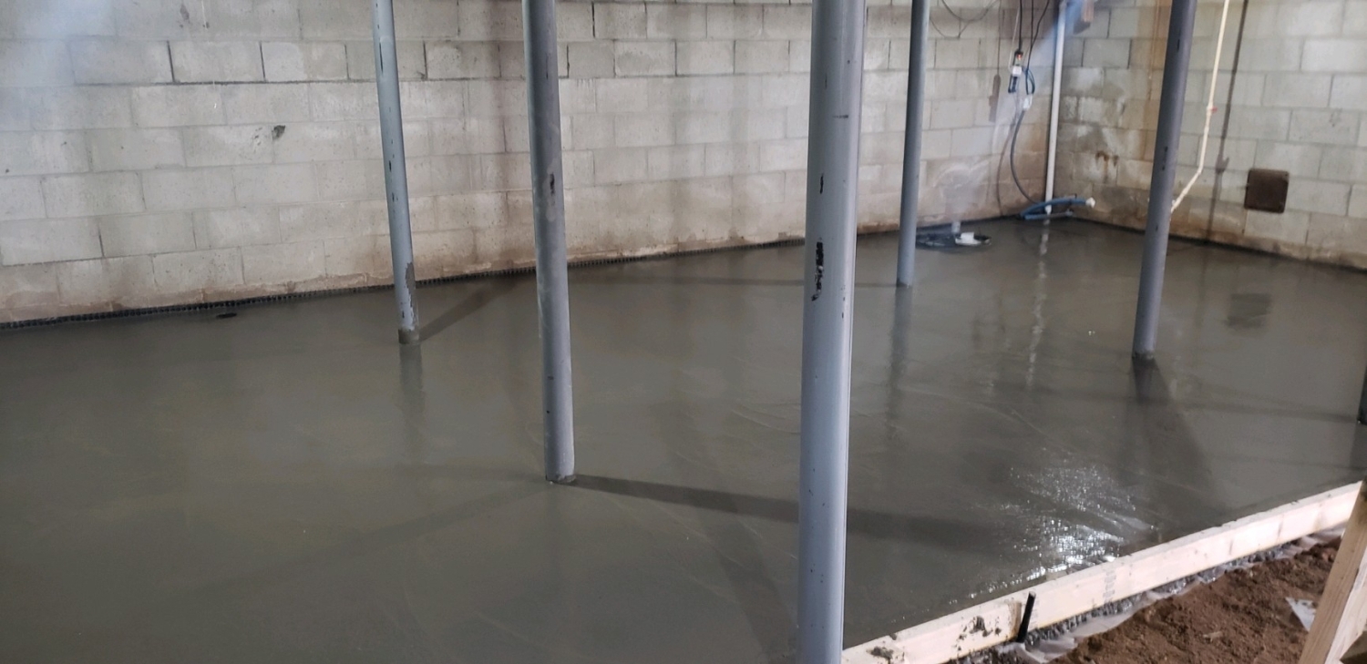 Concrete Floor And Wall Installation In Boxborough Ma Leblanc 6701